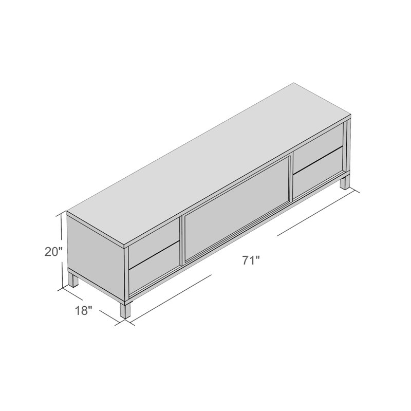 Brayden Studio® Encinas Tv Stand, 71 Inch, Console, Storage